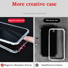 2018 Newest Ultra Slim Magnetic Adsorption Phone Case Metal Frame Tempered Glass Case for iPhone X for Samsung