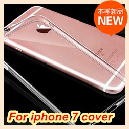 2017 محصول جدید فوق العاده باریک تلفن همراه شفاف TPU کاور پشتی آیفون 7 به علاوه 5.5 اینچ